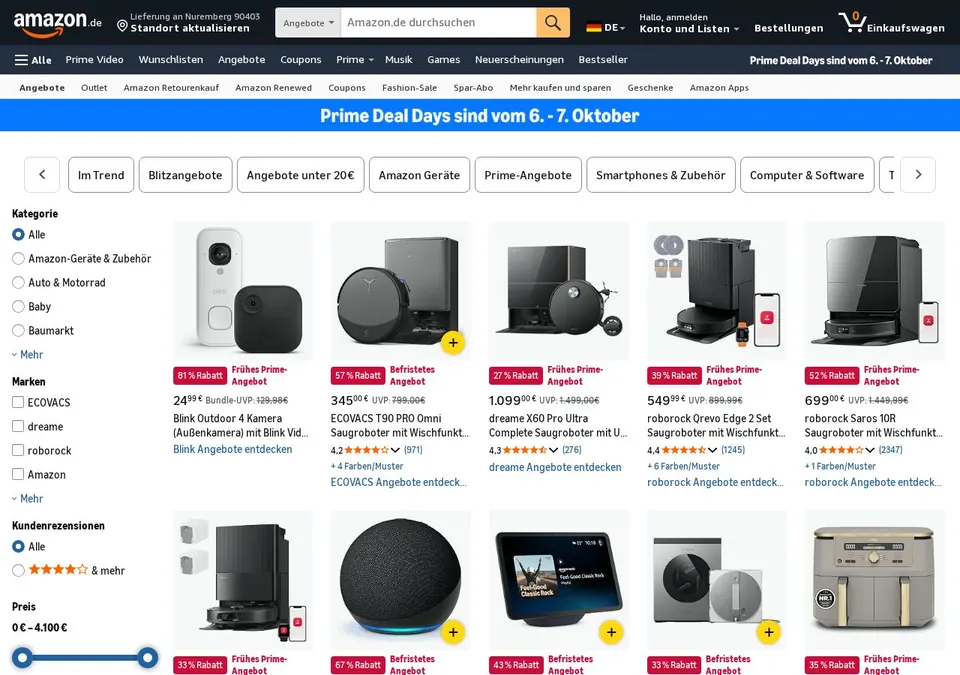 Amazon Slots: Bonusseite (Screenshot von amazonslots.com)