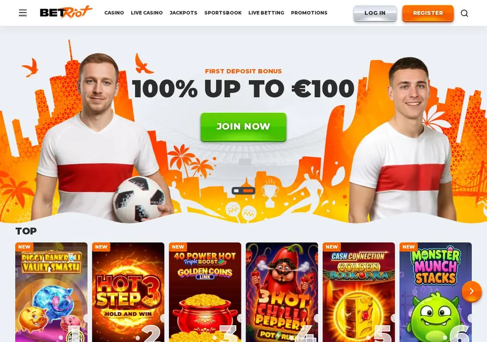 Betriot: Startseite (Screenshot von betriot.com)