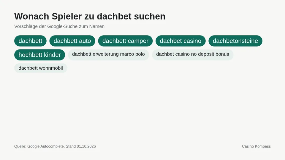 Google-Suchvorschläge zu dachbet