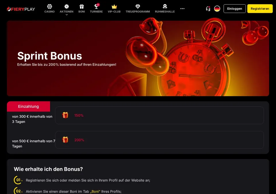 FieryPlay: Kassenseite mit Zahlungsmethoden (Screenshot von fieryplay.com)