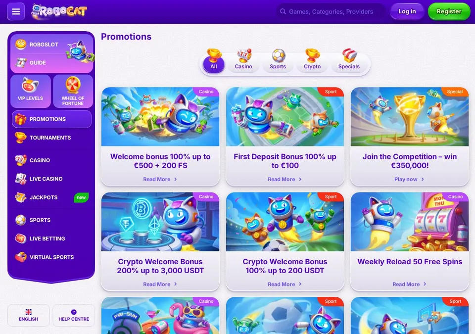 RoboCat: Bonusseite (Screenshot von robocat.com)