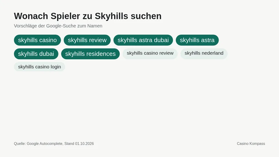 Google-Suchvorschläge zu Skyhills