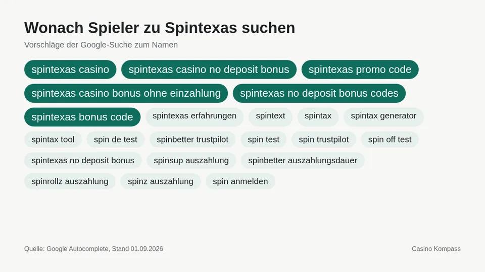 Google-Suchvorschläge zu Spintexas