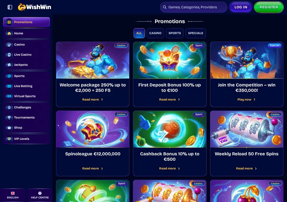 WishWin: Bonusseite (Screenshot von wishwin-9606.com)